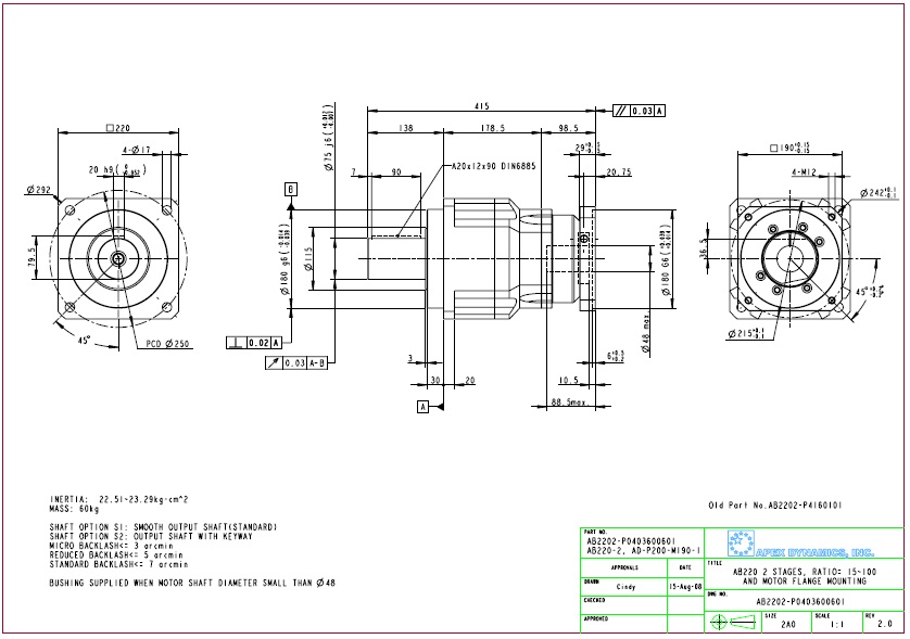 AB220 ½Ã¸®Áî 2´Ü °¨¼Ó±â ¿ÜÇüµµ.