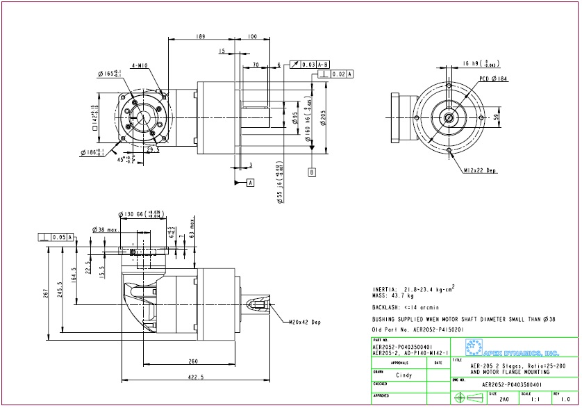 AER205 ½Ã¸®Áî 2´Ü °¨¼Ó±â ¿ÜÇüµµ.
