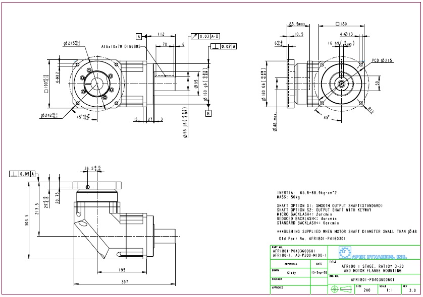AFR180 ½Ã¸®Áî 1´Ü °¨¼Ó±â ¿ÜÇüµµ.